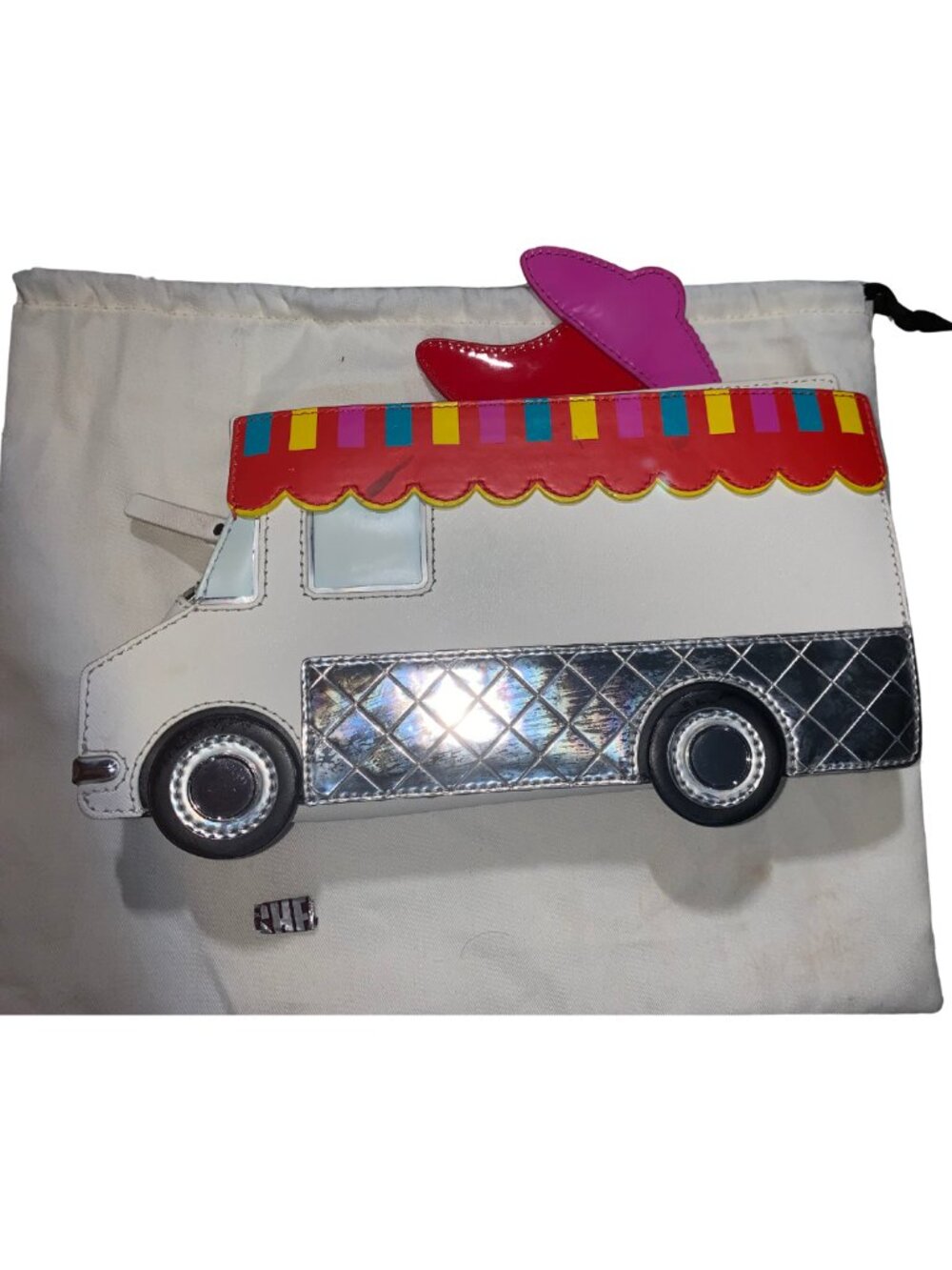 Kate Spade New York Haute Stuff Taco Truck Clutch with Straps - RARE - Pre-Loved - Picture 5 of 10